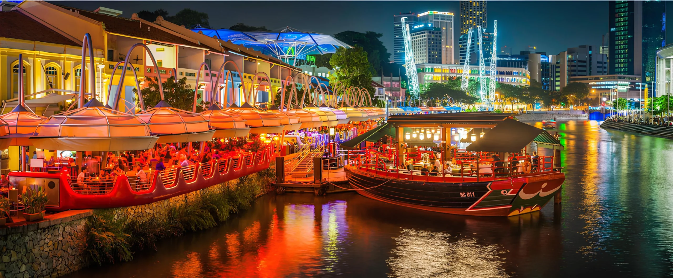 The Boat Quay and Clarke Quay