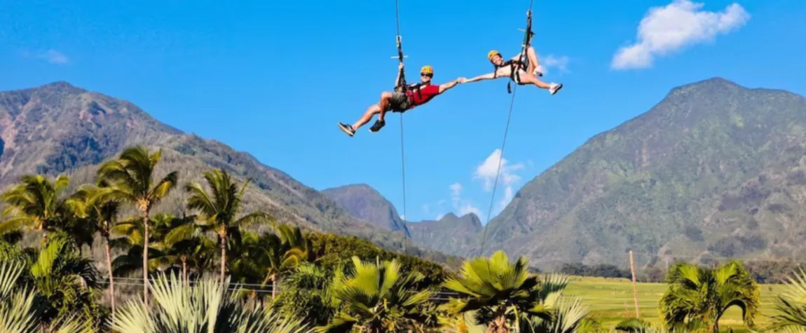 Ziplining in Maui Hawaii