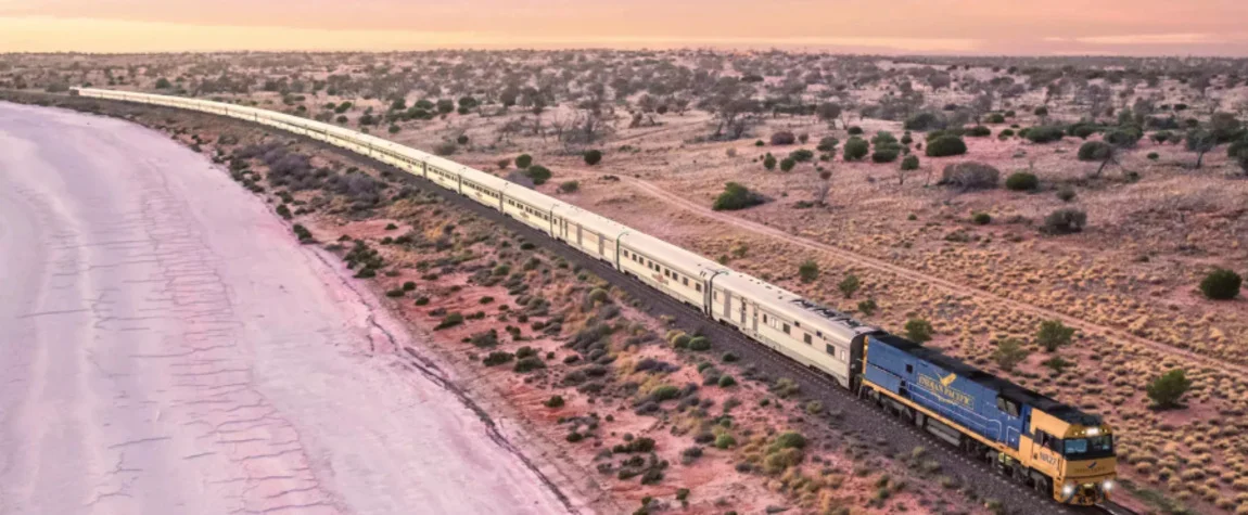 Indian Pacific train has the longest straight section of train track in the world