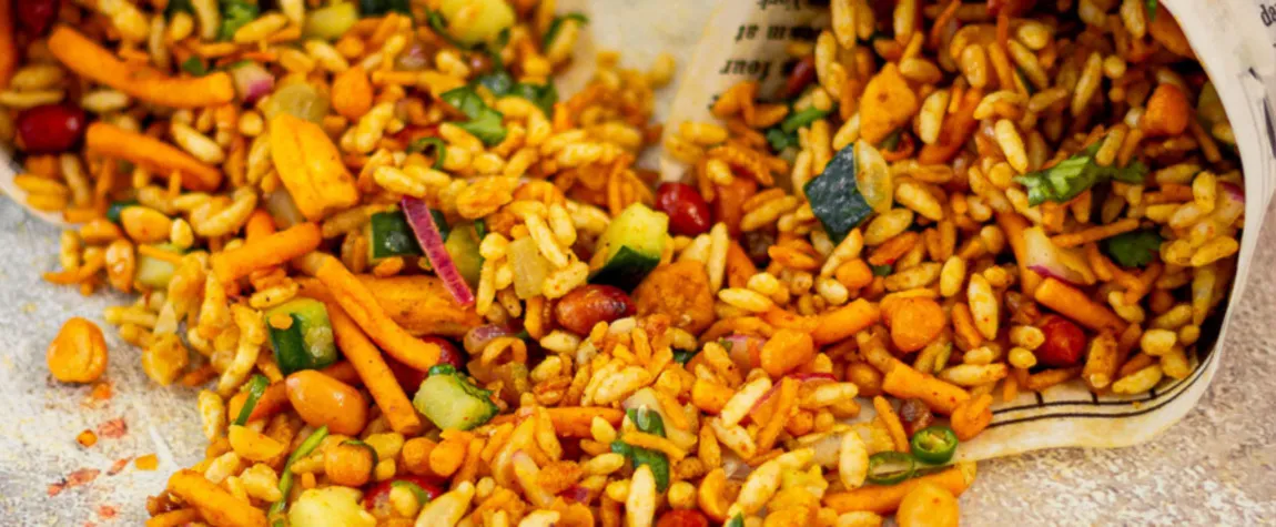 Jhalmuri (spicy puffed rice snack) - Street Foods in Bangladesh