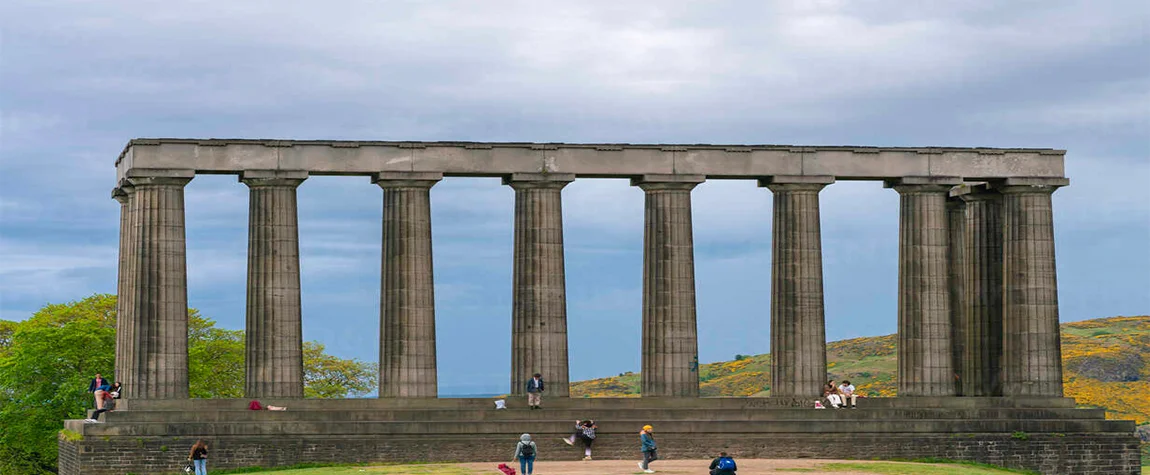 Ascend Calton Hill to the National Monument