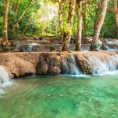 kuang si falls in Laos