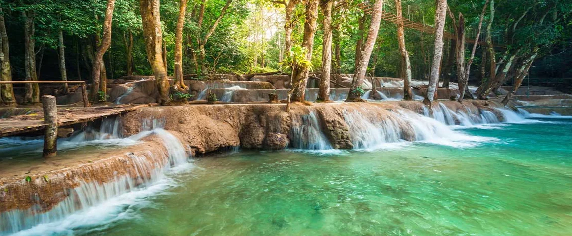 kuang si falls in Laos