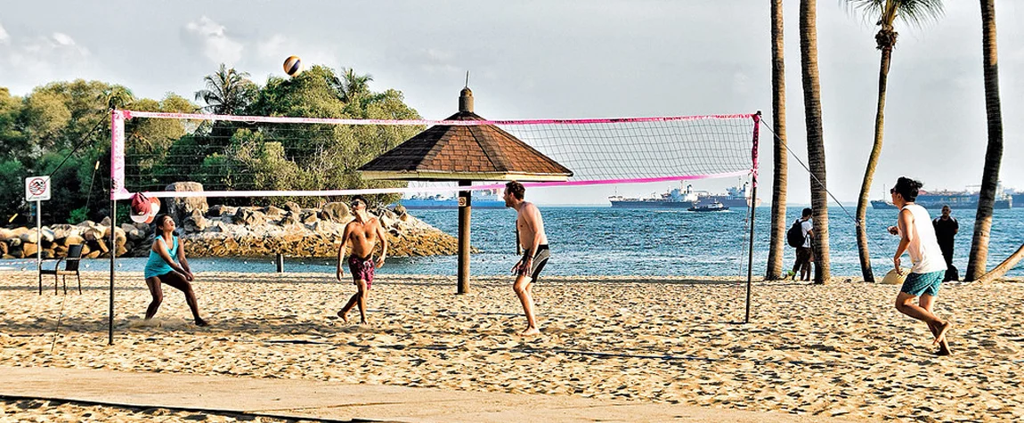 Beach Volleyball at Siloso Beach